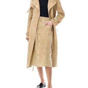 Ralph Lauren Collection Pale Honey Suede Skirt